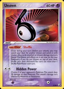 Unseen Forces Unown [T] Pokémon card